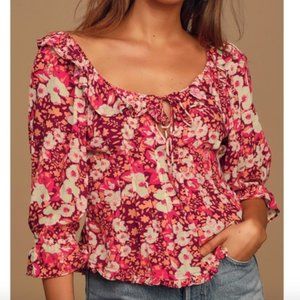 NWT Free People Sweet Memories Fruit Punch Shirt